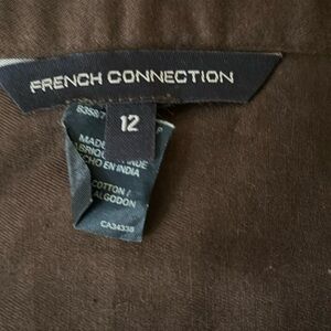 Brown hand embroidered wrap skirt